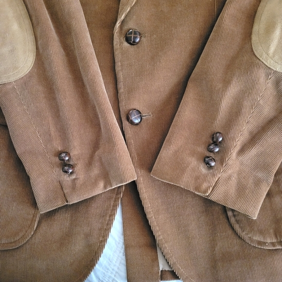 Carl Michaels Mens Tan Corduroy Fitted Blazer size R40 - Picture 6 of 16
